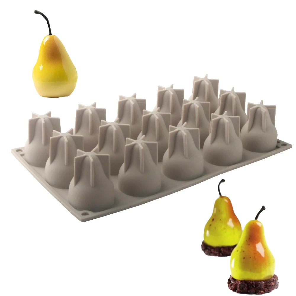 Vielseitige Silikonform für Birnen Mousse Kuchen und Desserts