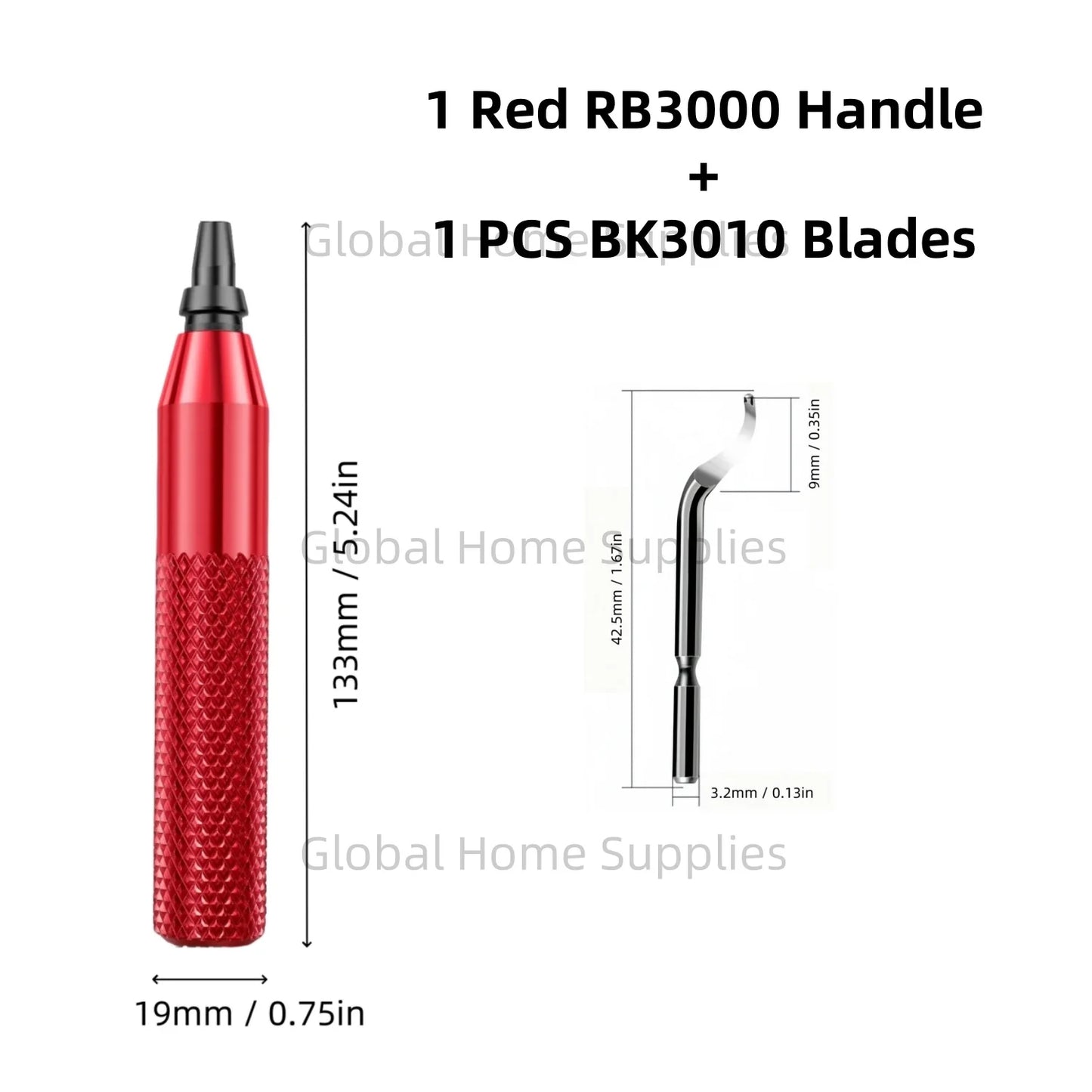 Entgratungswerkzeug RB3000 mit 1 oder 11 Schnellarbeitsstahl-Schwenkklingen