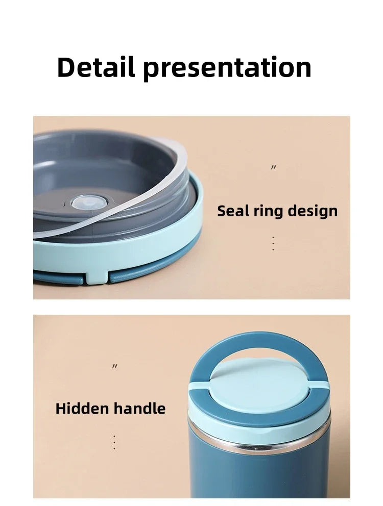 Edelstahl Thermosbehälter 630ml 1000ml für heiße Speisen