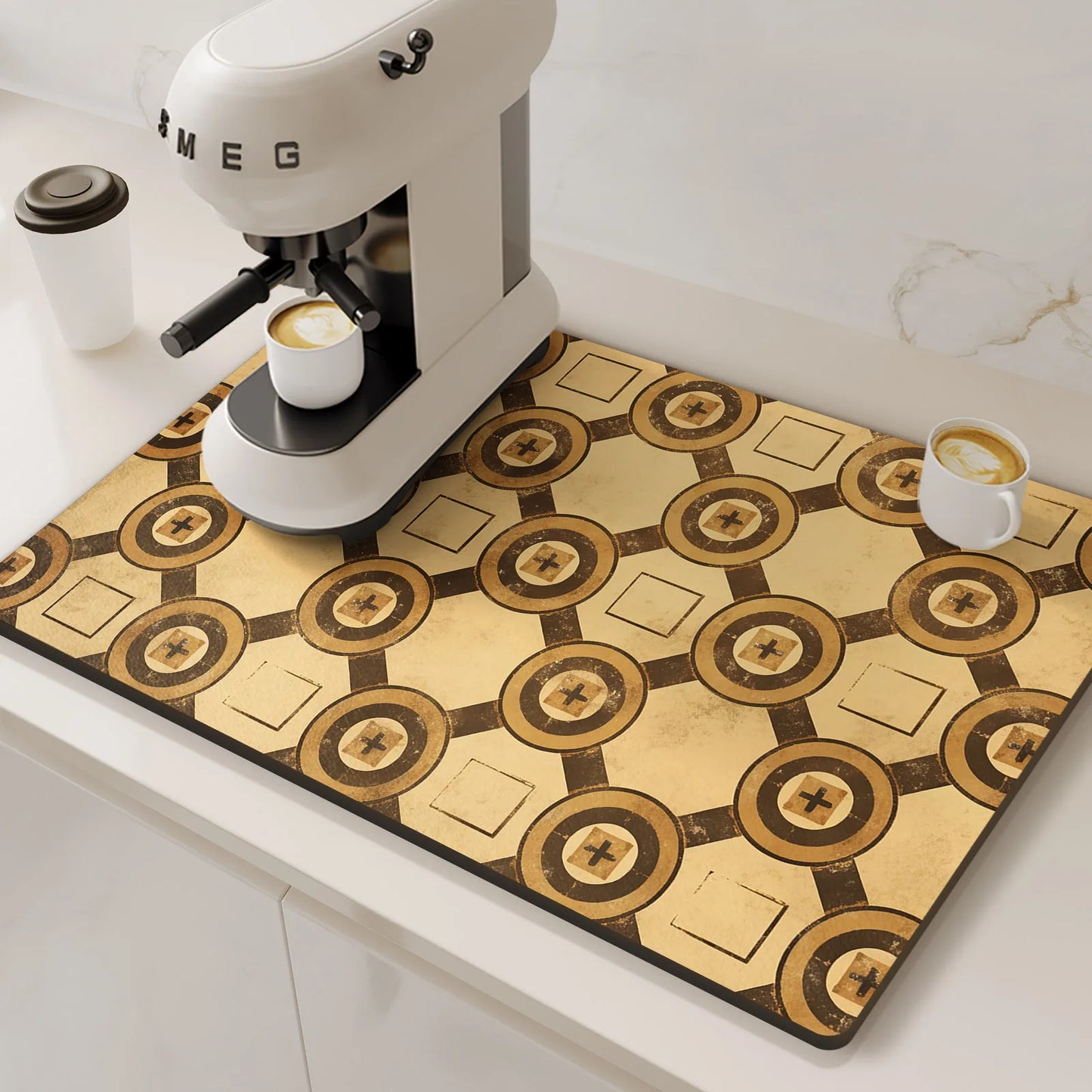 Schnelltrocknende Abtropfmatte aus Kieselalgen Schlamm für die Küche