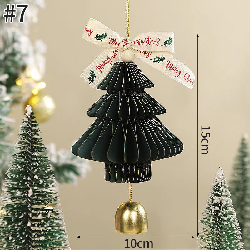 Gehäkelter Weihnachtsbaum Anhänger aus Textil für festliche Deko