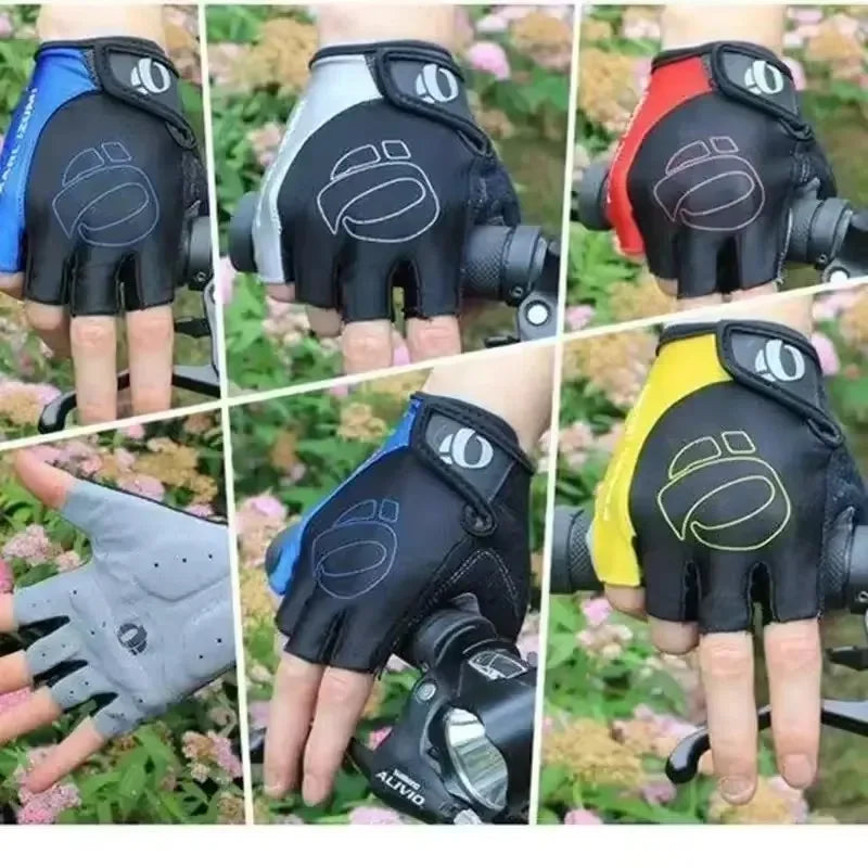 Rutschfeste Gel-Halbfinger-Fahrradhandschuhe, stoßdämpfend - schweißhemmend, 4 Farben