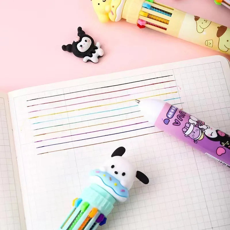 10 Farben Gelstifte 0,7 mm Kawaii Kugelschreiber Set für Schule Büro