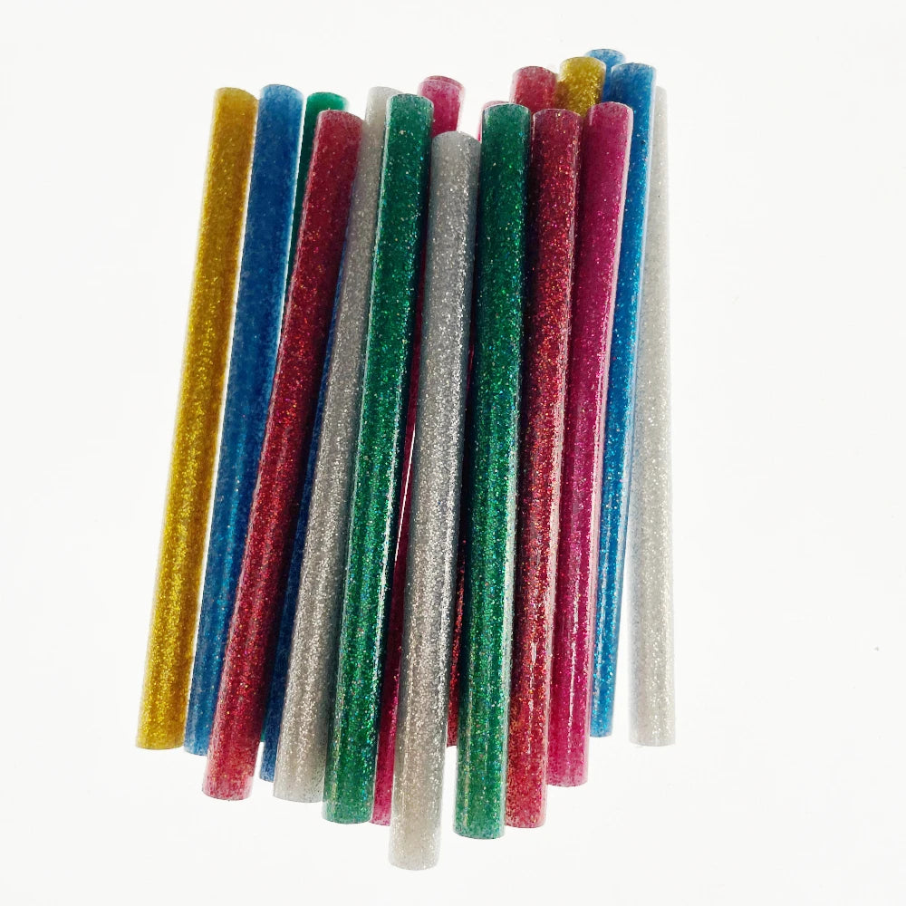 20 Teile Set 7mm x 100mm bunte Schmelzklebesticks für Heißklebepistole
