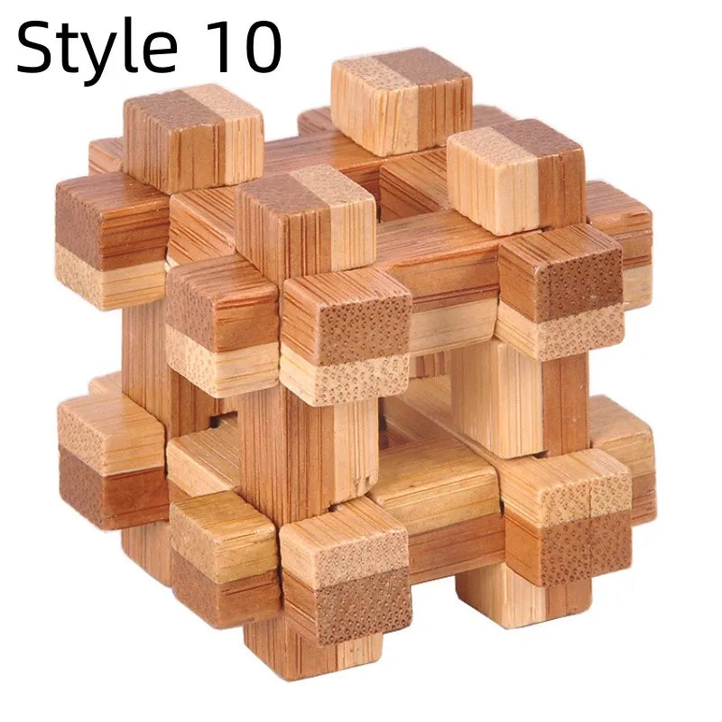 Holz Kong Ming Lock 3D Puzzle Montessori Spielzeug Kinder-Yabubest - Home & More
