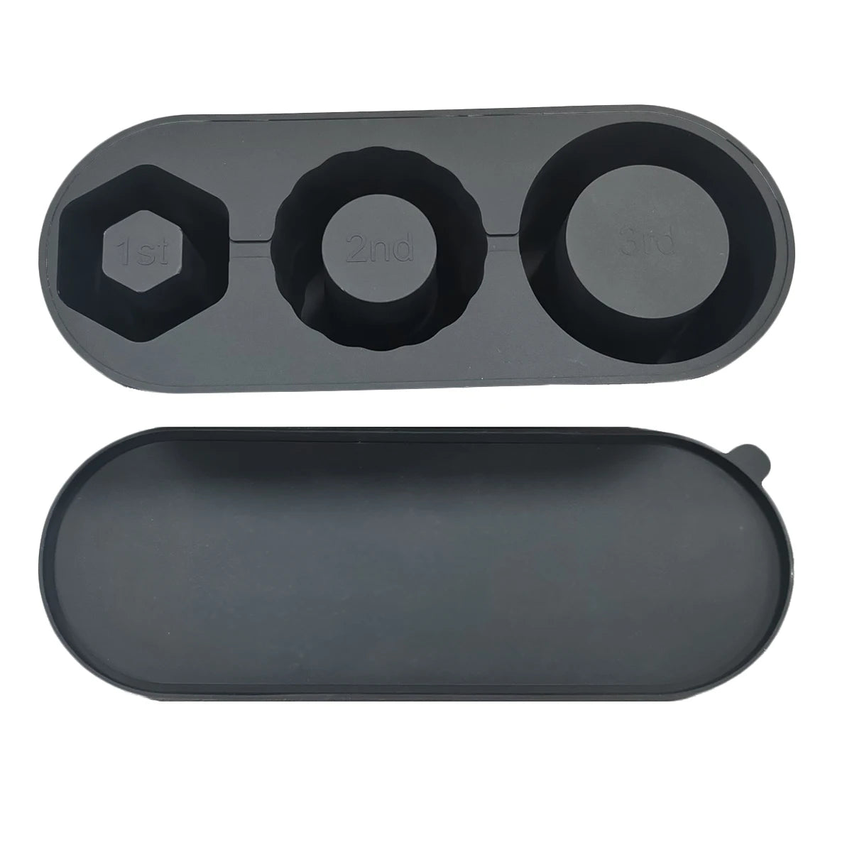 Zylinder Eiswürfelform aus Silikon zusammenklappbar mit 3 Gittern