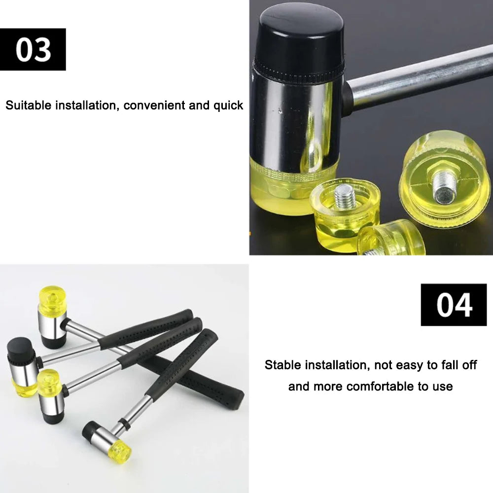 Multifunktionaler Gummi-Hammerkopf 25-40 mm austauschbar Nylonkopf