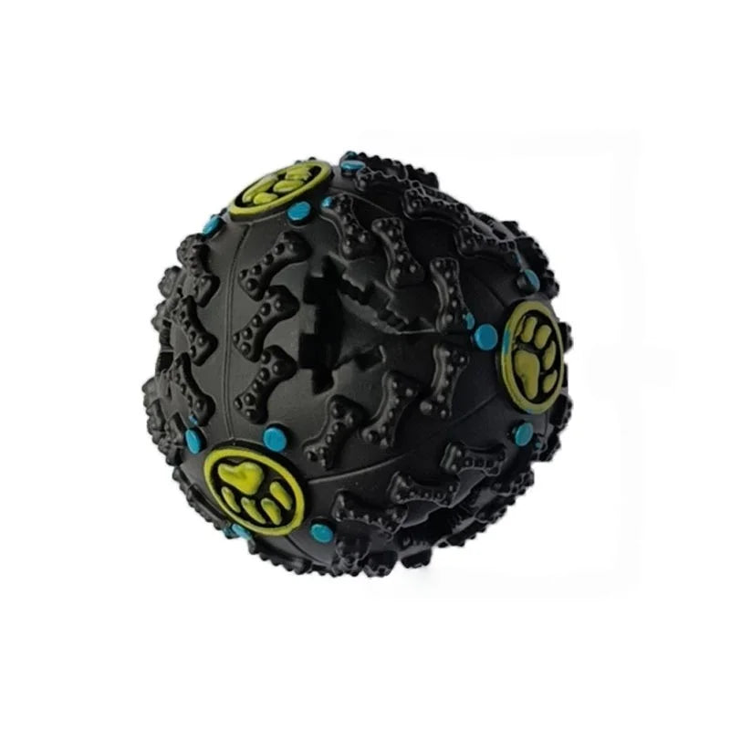 Interaktiver Leckerli-Kauball Hunde-Spielzeug mit Quietschen und Puzzlefunktion