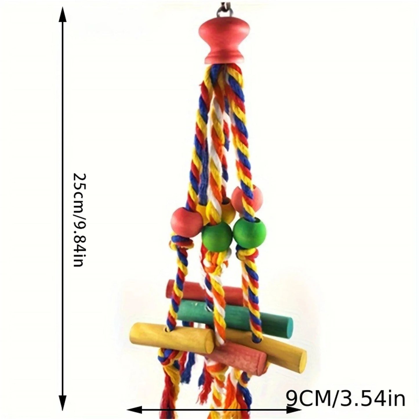 Buntes Vogel Kauspielzeug Holzperlen Acryl für Papagei Nymphensittich