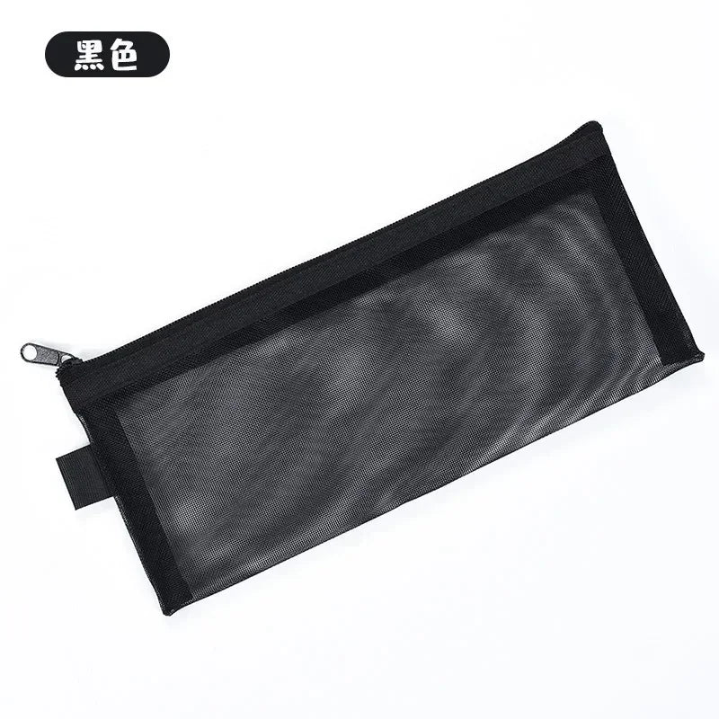 Transparentes Mesh Stift-Etui Kunststoff Mini Mäppchen für Büro - Schule