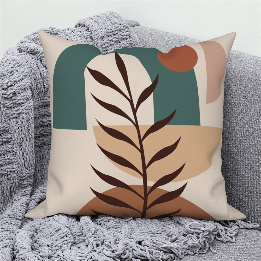 Dekorativer Kissenbezug mit abstrakten Zweigen für Zuhause und Auto