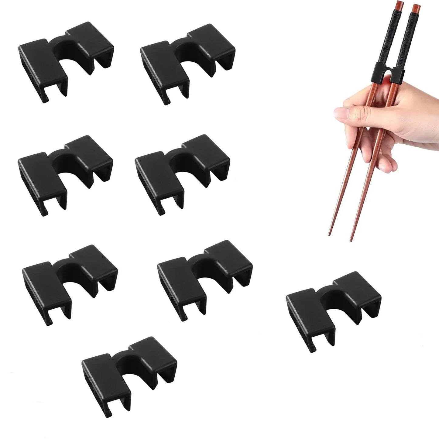 8-10PCS Japanische Essstäbchen Trainer mit Scharnier und Stecker