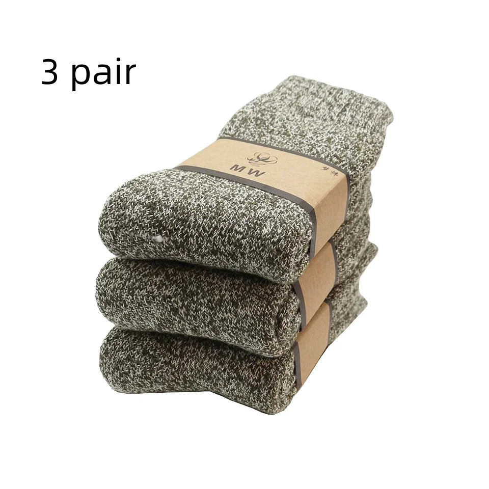 Dicke warme Merino Wollsocken für Männer im 3er Pack