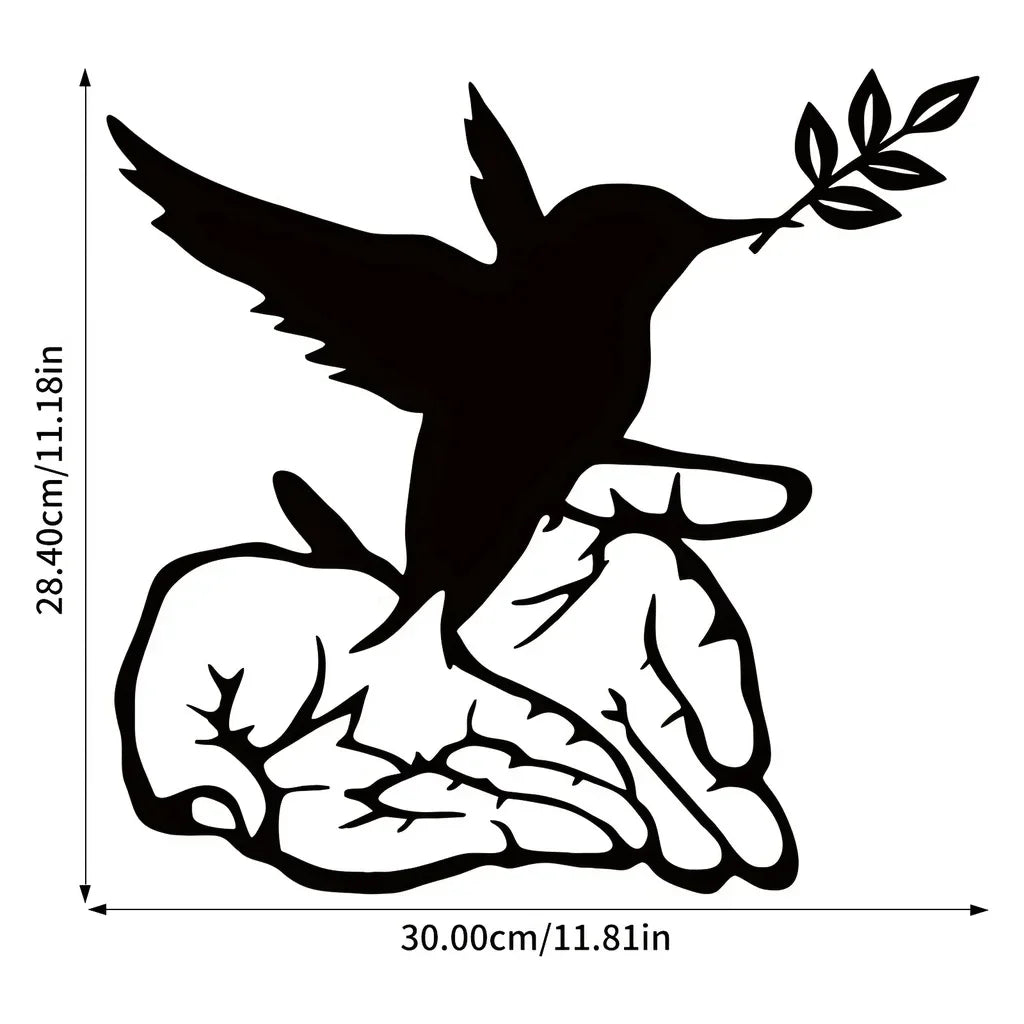 Wand Schlüsselhaken Schwarz Metall mit Cartoon Tiermuster Dekor