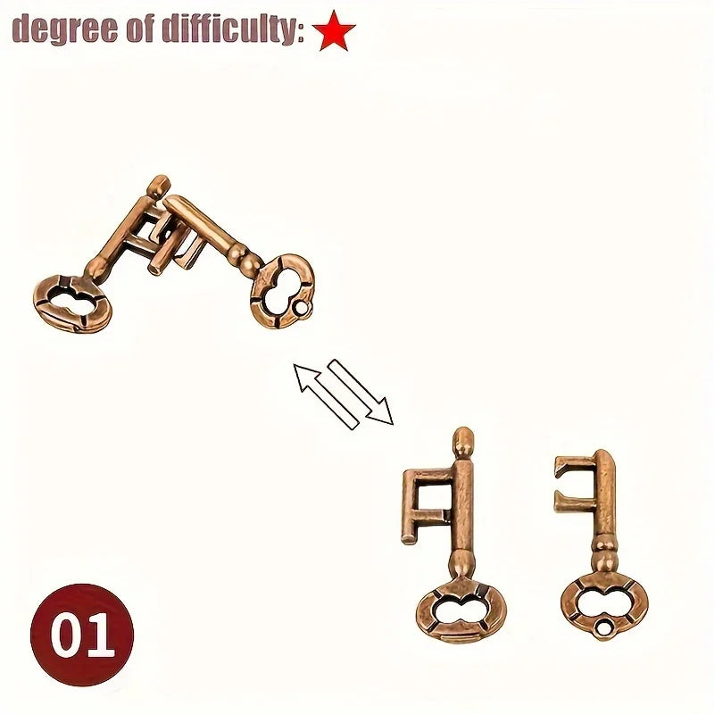 Herausforderndes 3D Metall-Puzzlespiel für Konzentration und Logik