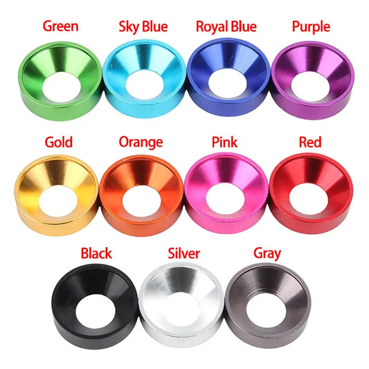 Farbige Aluminium Unterlegscheiben M2 M25 M3 M4 M5 M6 M8 Sets