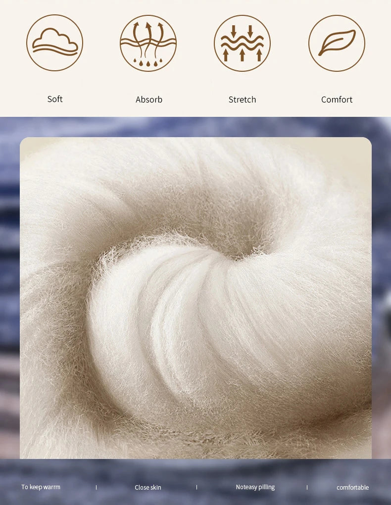 Verdickte Merinowolle Thermosocken für Herren im Winter