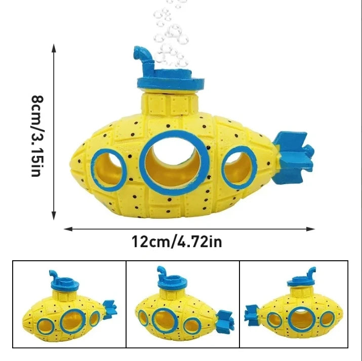 Aquarium Deko U-Boot – Schutz Höhle für Fische Garnelen aus PVC