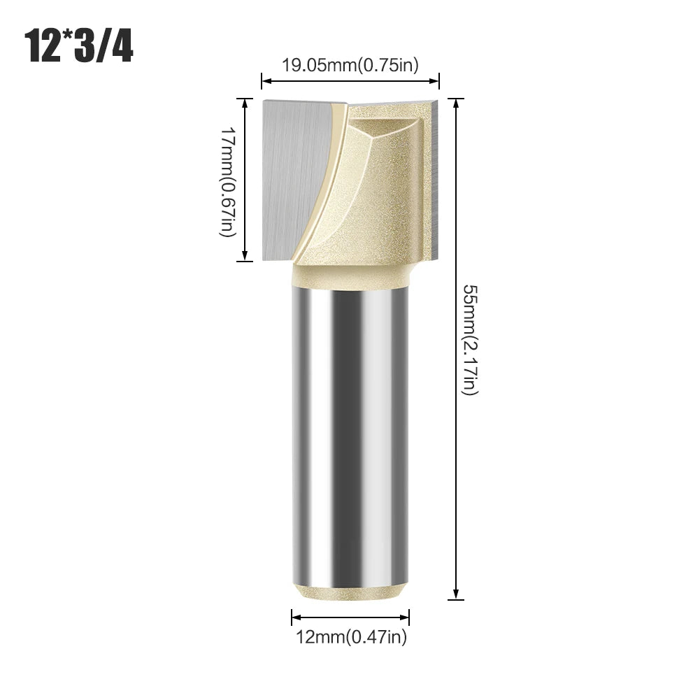 Professionelle Hartmetall Fräser 6mm und 12mm Schaft für Holz