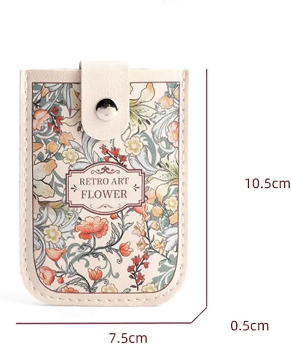 Kartenetui mit Vintage-Blumenmuster und mehreren Fächern für Damen