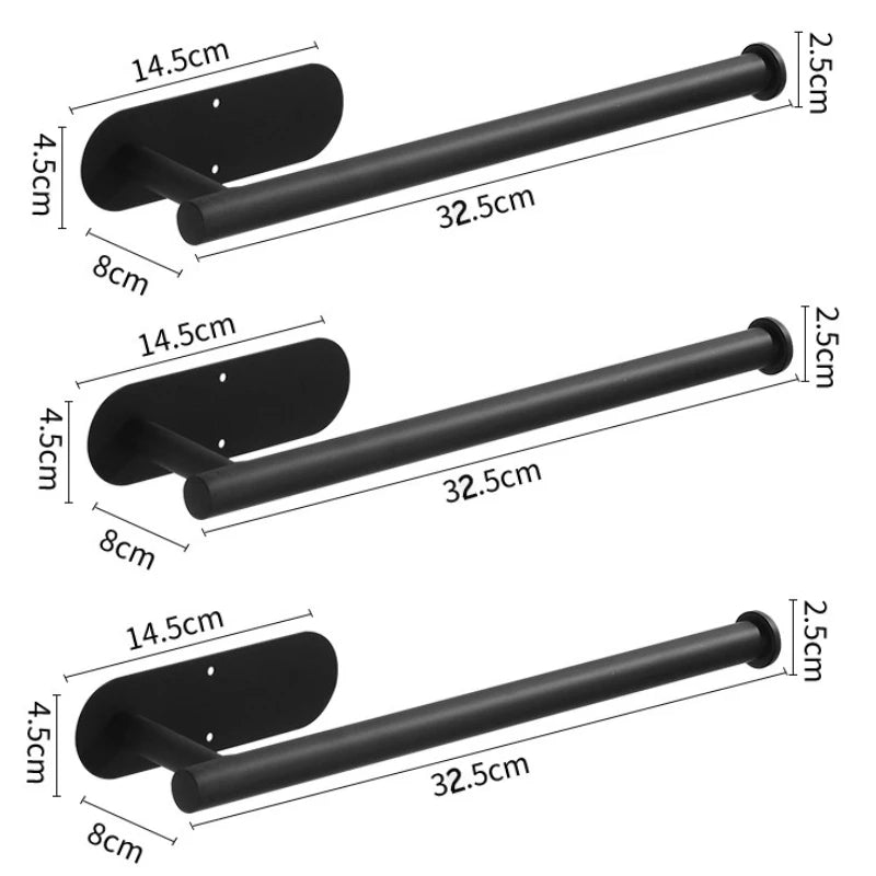 Vielseitiger Selbstklebender Edelstahl Halter für Toilettenpapier Küchenrolle Handtücher
