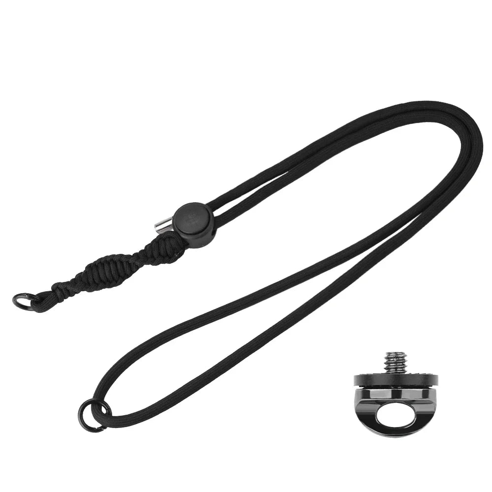 Verstellbares Kamera-Lanyard Hängeseil – Sicher für Action-Kameras (1/4 Zoll)