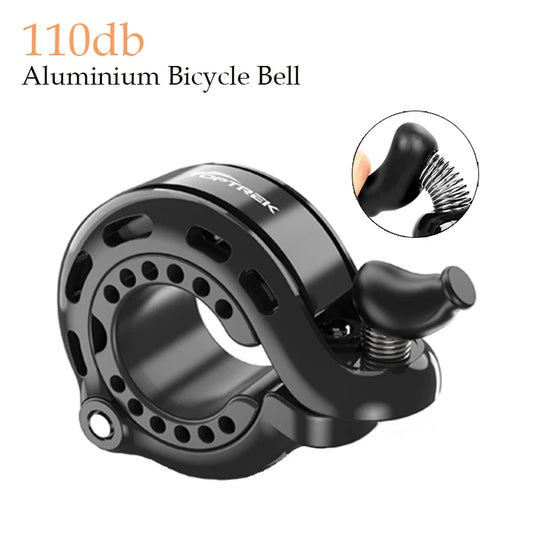 110 dB Fahrradglocke Edelstahl - Aluminium – Sicher, laut - kompatibel 22-32mm