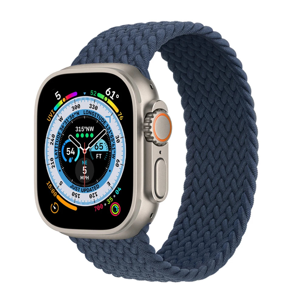 Geflochtenes Solo Loop Ersatzarmband für Smartwatch 38-49mm Unisex