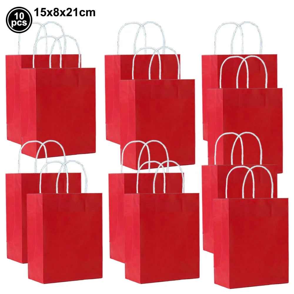 Vielseitige Geschenktüten aus Kraftpapier mit Griffen für Feiern
