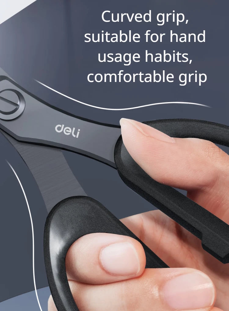 Vielseitige Edelstahl Schere für Büro, Haushalt und Hobby, schwarz