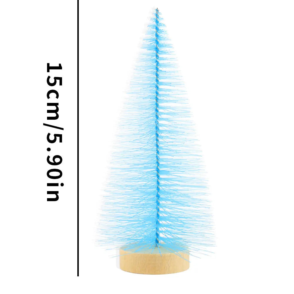 Mini-Weihnachtsbäume und Flaschenbäume für festliche Tischdekoration