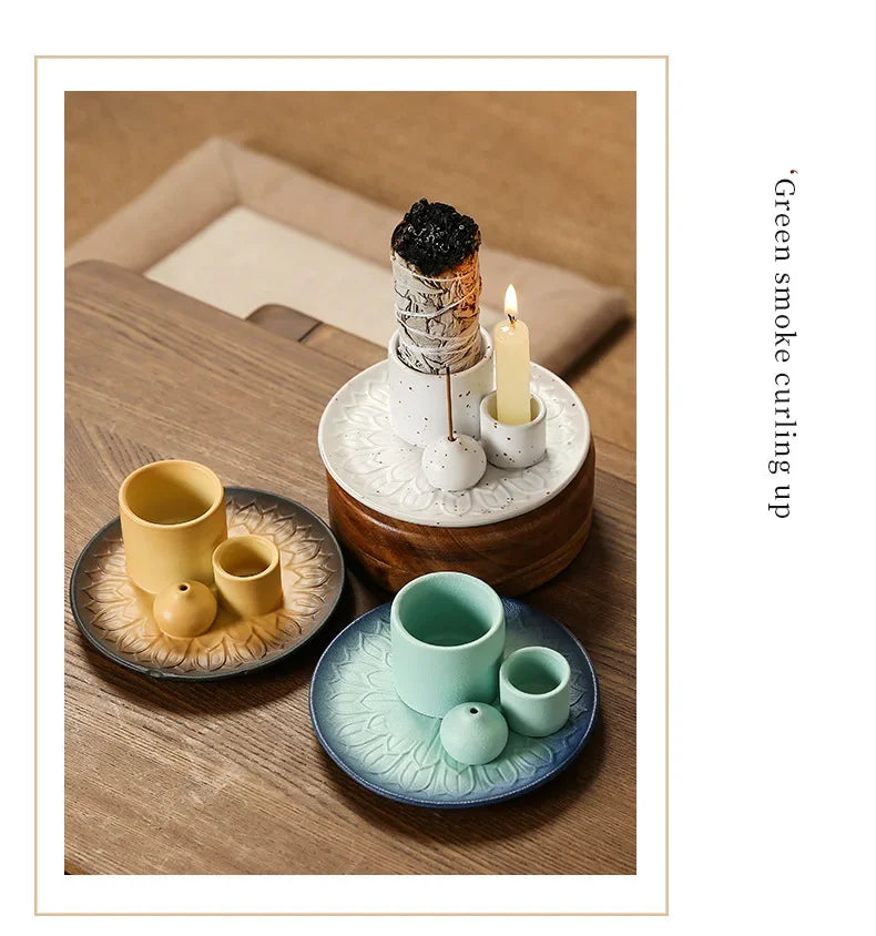 Multifunktionaler Keramik Räuchergefäßhalter 4 in 1