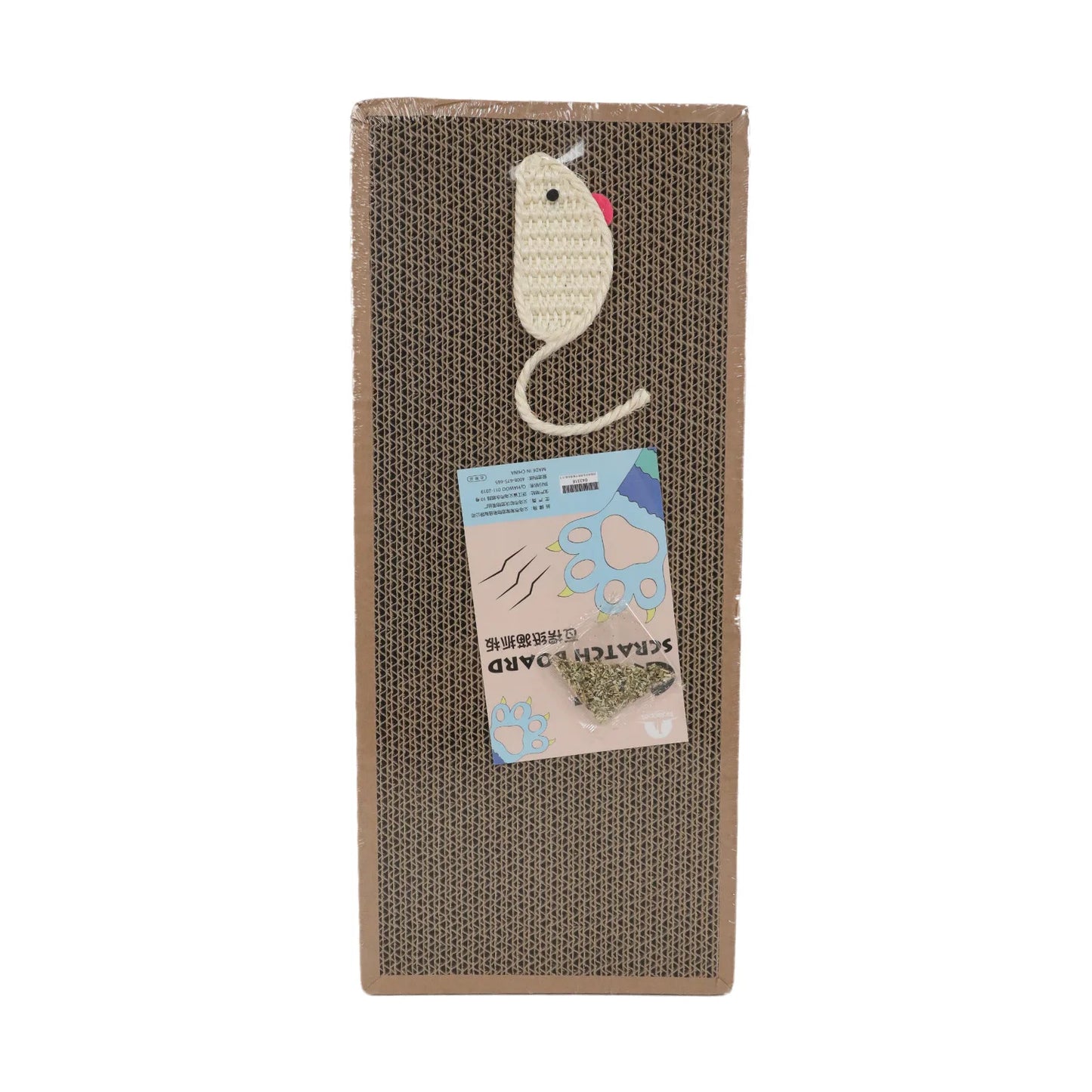 Ovales Katzenkratzbrett aus Wellpappe für Möbel- und Krallenschutz