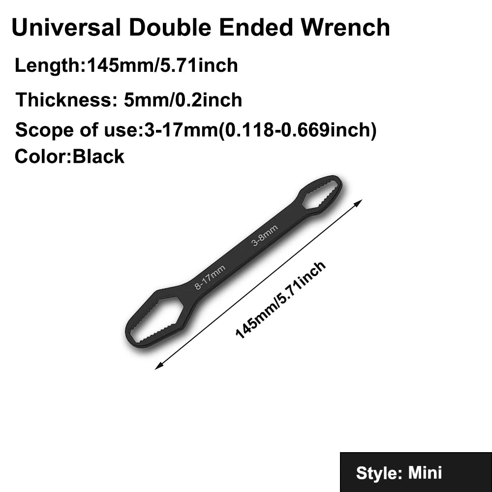 Multifunktionaler Doppelmaulschlüssel mit selbstspannender Funktion