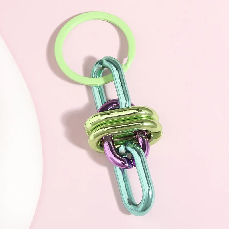 Bunte Acryl Schlüsselanhänger mit O-förmiger Schnalle – Trendiges Accessoire