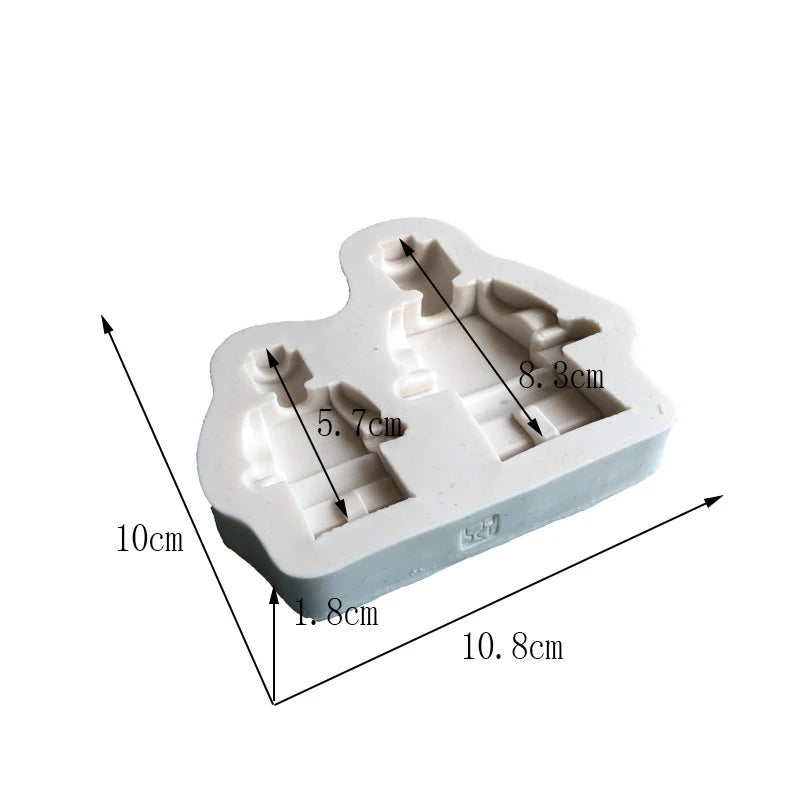 Silikon Fondantform Bausteine Roboter Kuchen Cupcake Topper Dekorieren