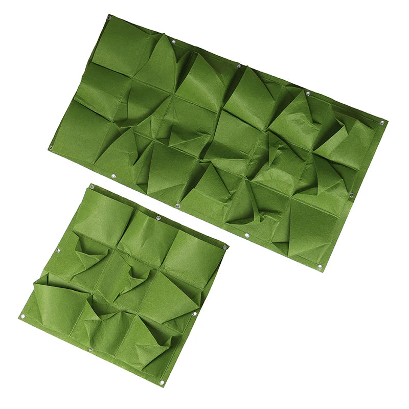 Vertikaler Wandpflanzer Tasche Grün – Ideal für Kräuter - Blumen Garten Balkon