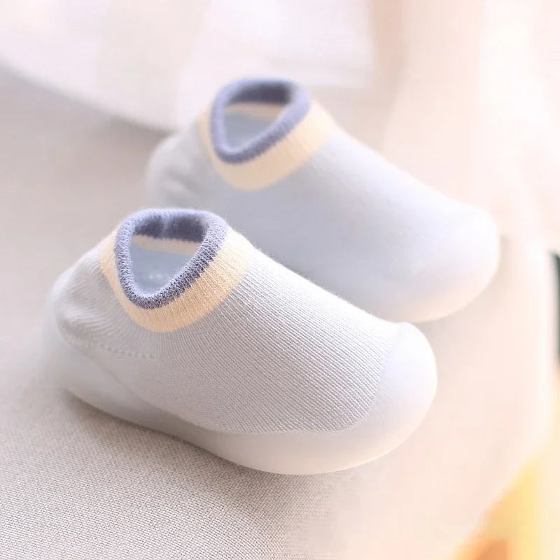 Baby Socken Schuhe mit Weicher Gummisohle für Erste Schritte Unisex