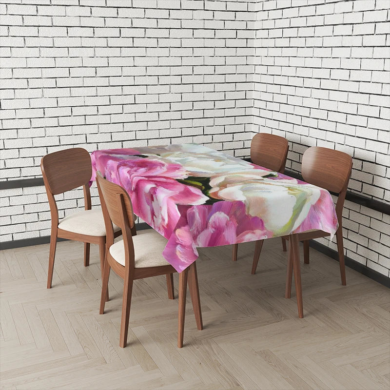 Wasserdichte rechteckige Tischdecke mit geometrischem Muster für Zuhause