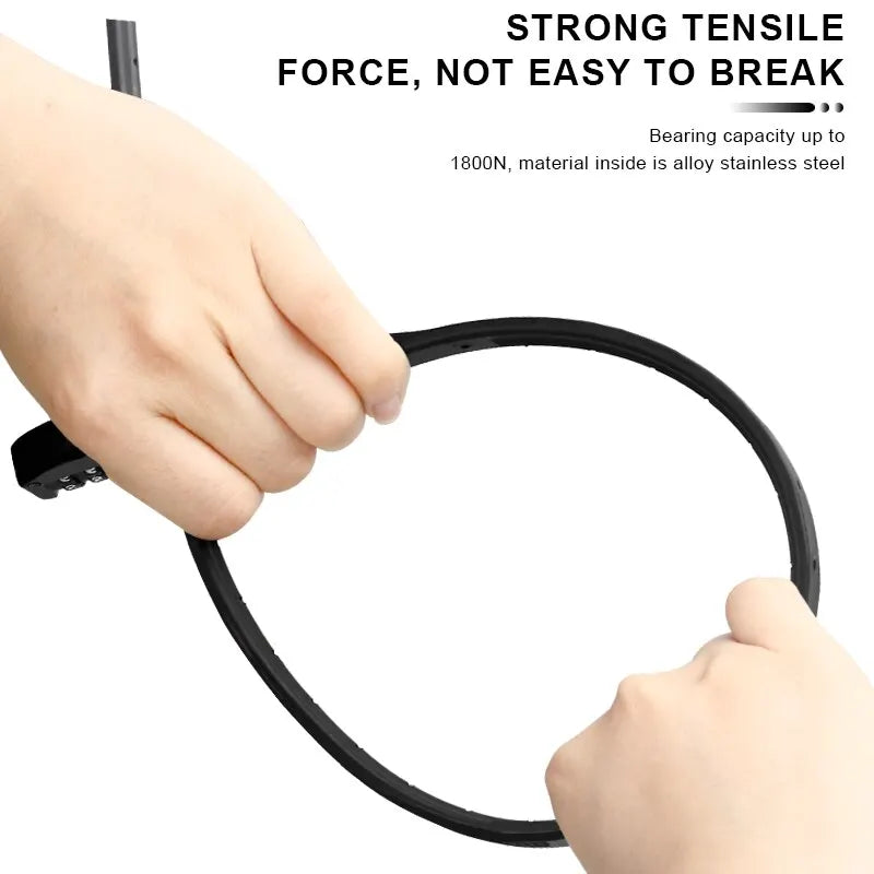 Flexibles 3-stelliges Stahl-Kabelschloss, 56 cm – sicherer Diebstahlschutz fürs Bike