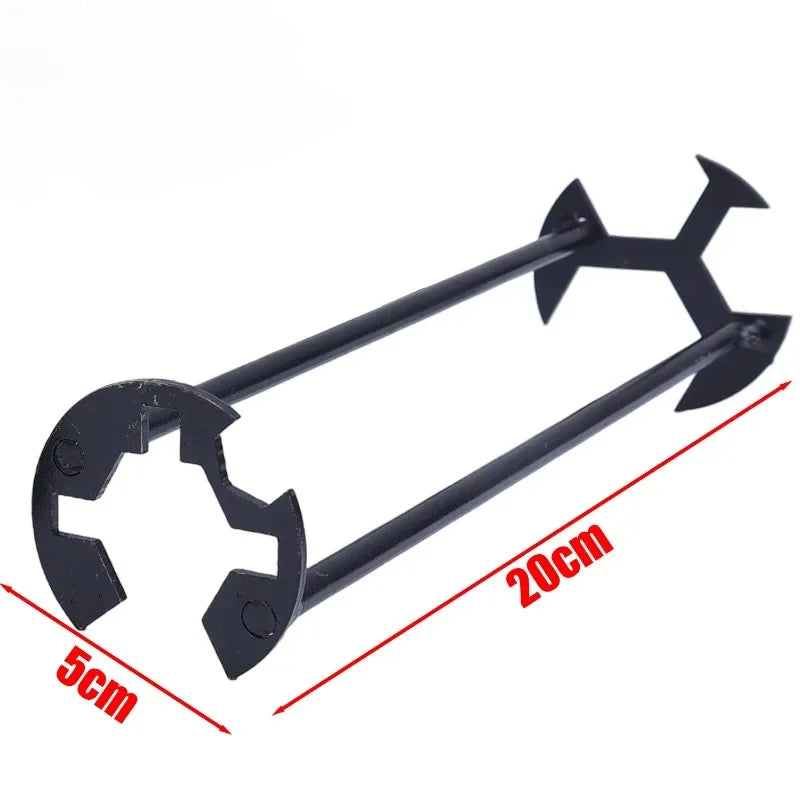 5-in-1 Waschbecken Schlüssel Carbon Stahl Multifunktions Wasserhahn Schlüssel