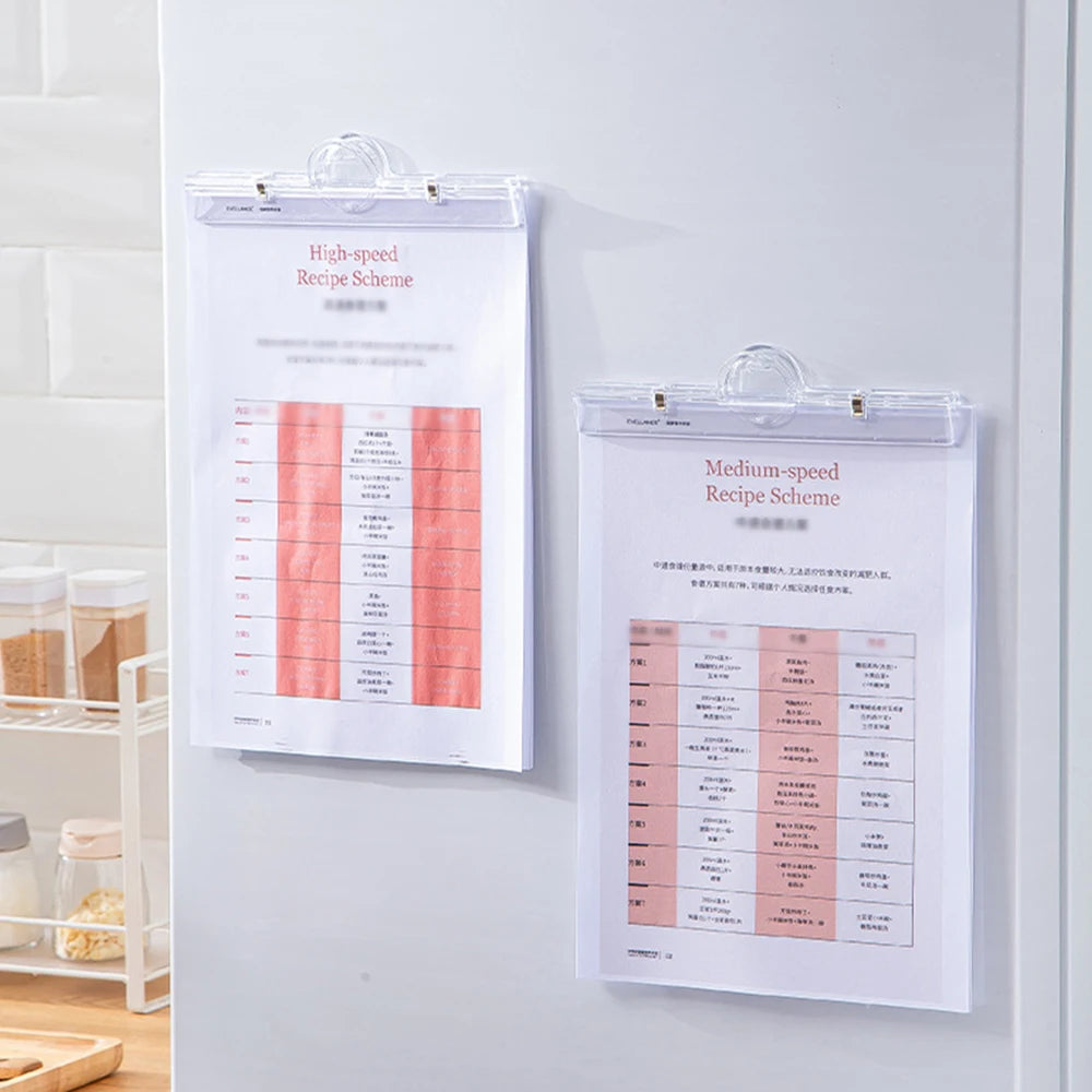 Transparenter A4 Ordner mit Magnetclip für Whiteboard - Papier – Büro - Schule