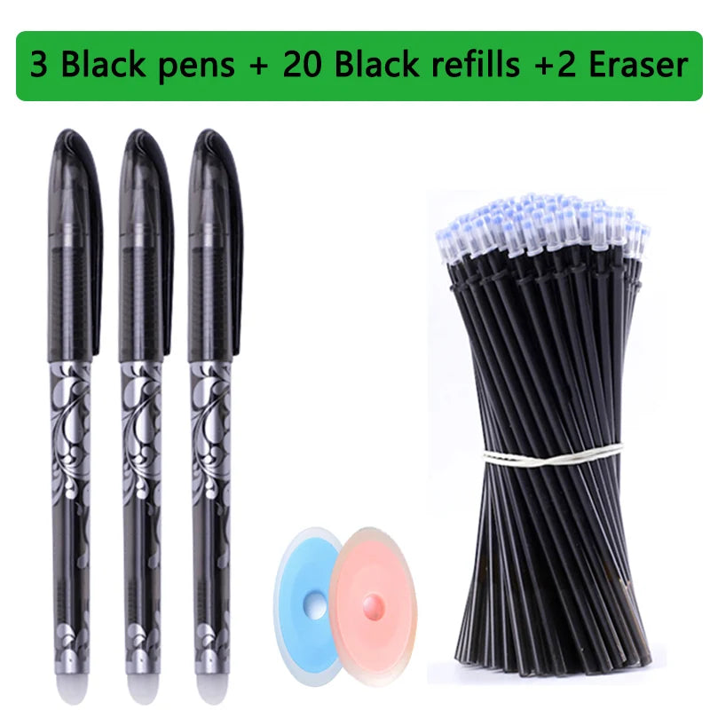 25-teiliges Kawaii Löschbares Gelstift-Set für Schule und Büro 15 cm