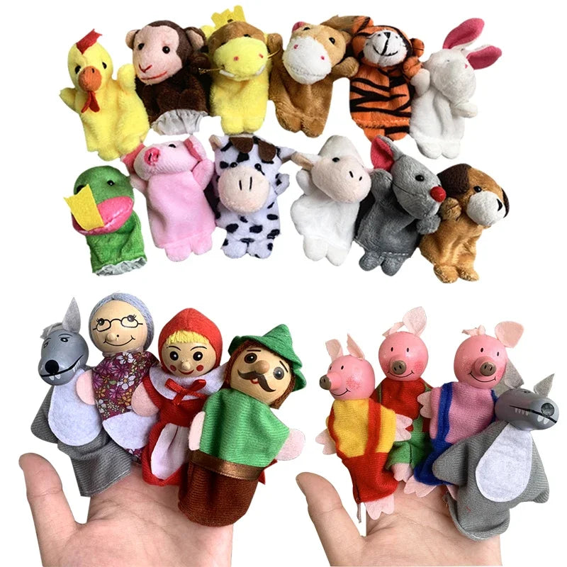 10-teiliges Tiere Fingerpuppen Set für Babys und Kinder