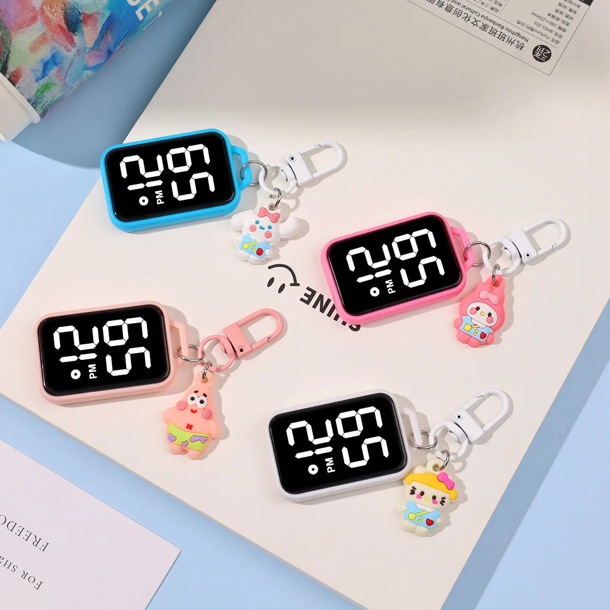 Stilvolle Digitale LED Anhängeruhr mit Touchscreen Anzeige