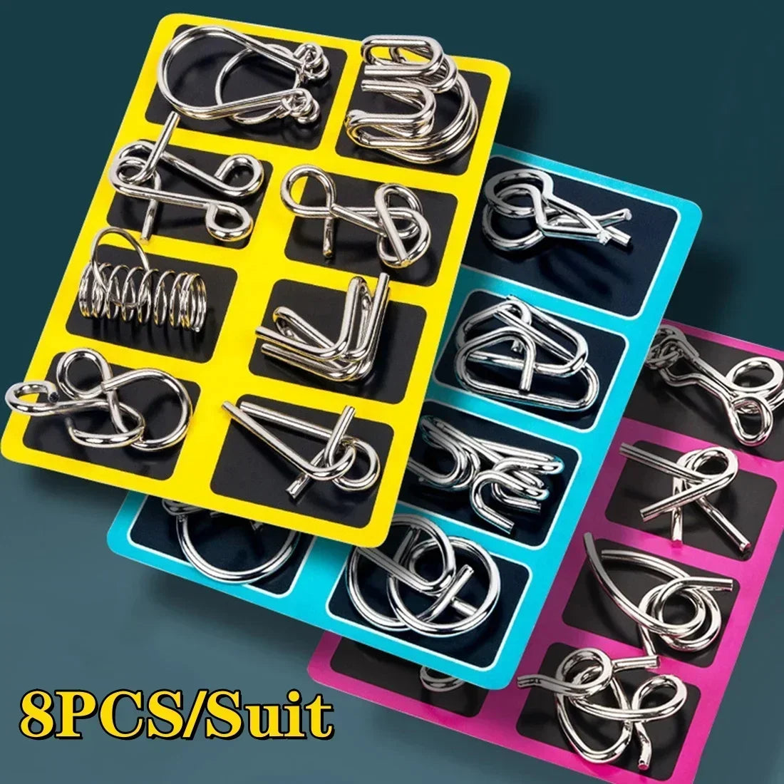 Metallisches Ringpuzzle zur Förderung des logischen Denkens