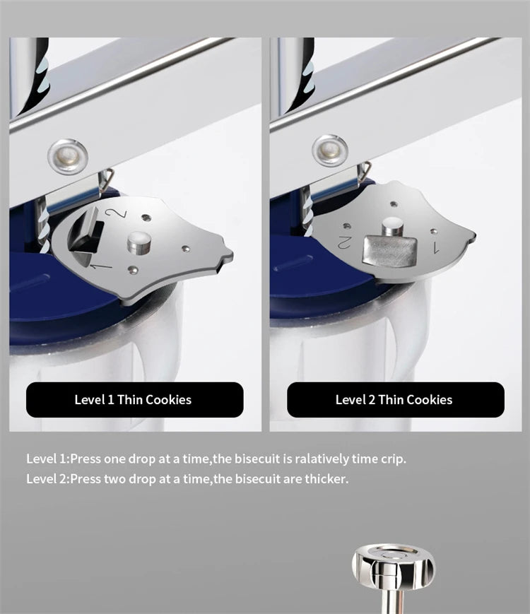 Kekspresse Set - Edelstahl Keksform mit 20 Scheiben und 4 Düsen für individuelle Plätzchen