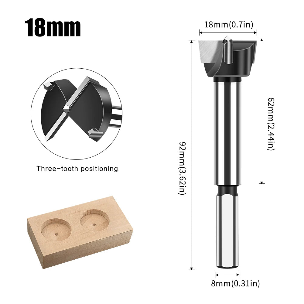 Präziser Hartmetall Forstner Bohrer 12-60mm für Holzbearbeitung
