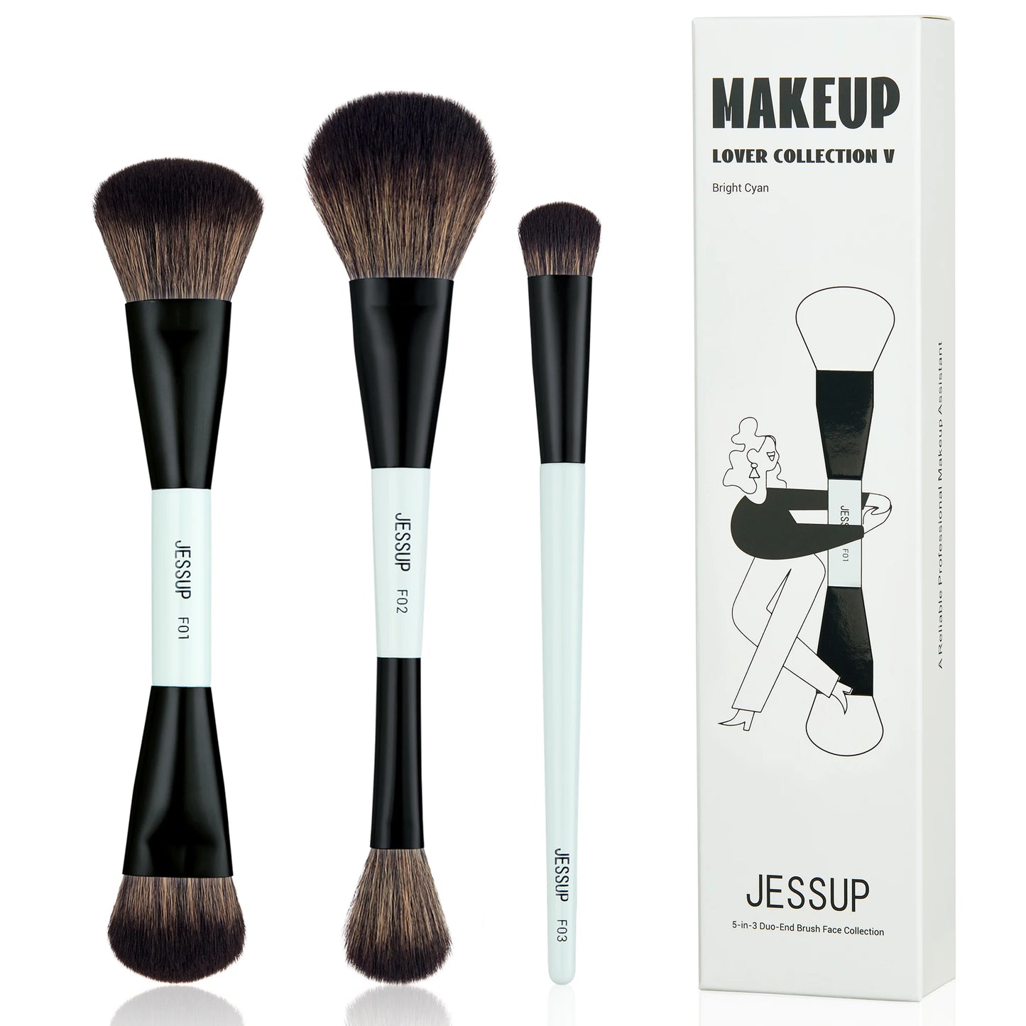 Jessup Make-up-Pinsel-Set für präzises Schminken-Yabubest - Home & More