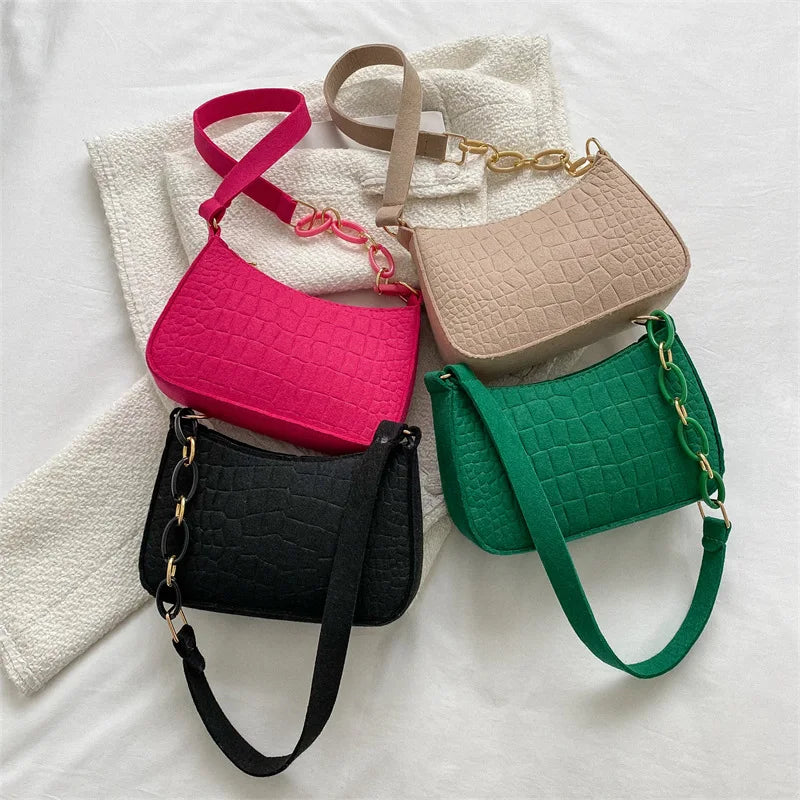 Luxuriöse Damen-Tasche im Halbmond-Design – leichte, elegante PU Tote für Alltag